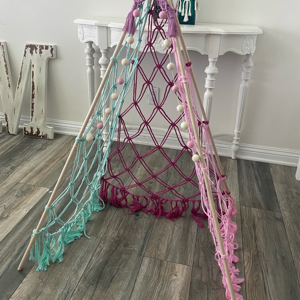 Macrame teepee - Picture 2 of 4